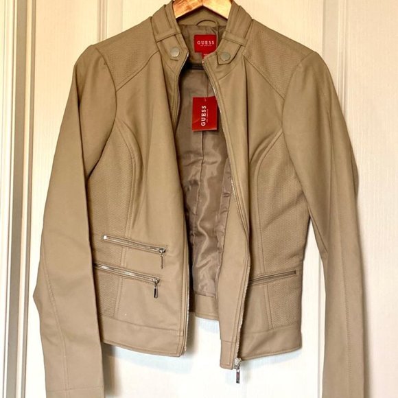 Tan Leather Jacket - Picture 1 of 3